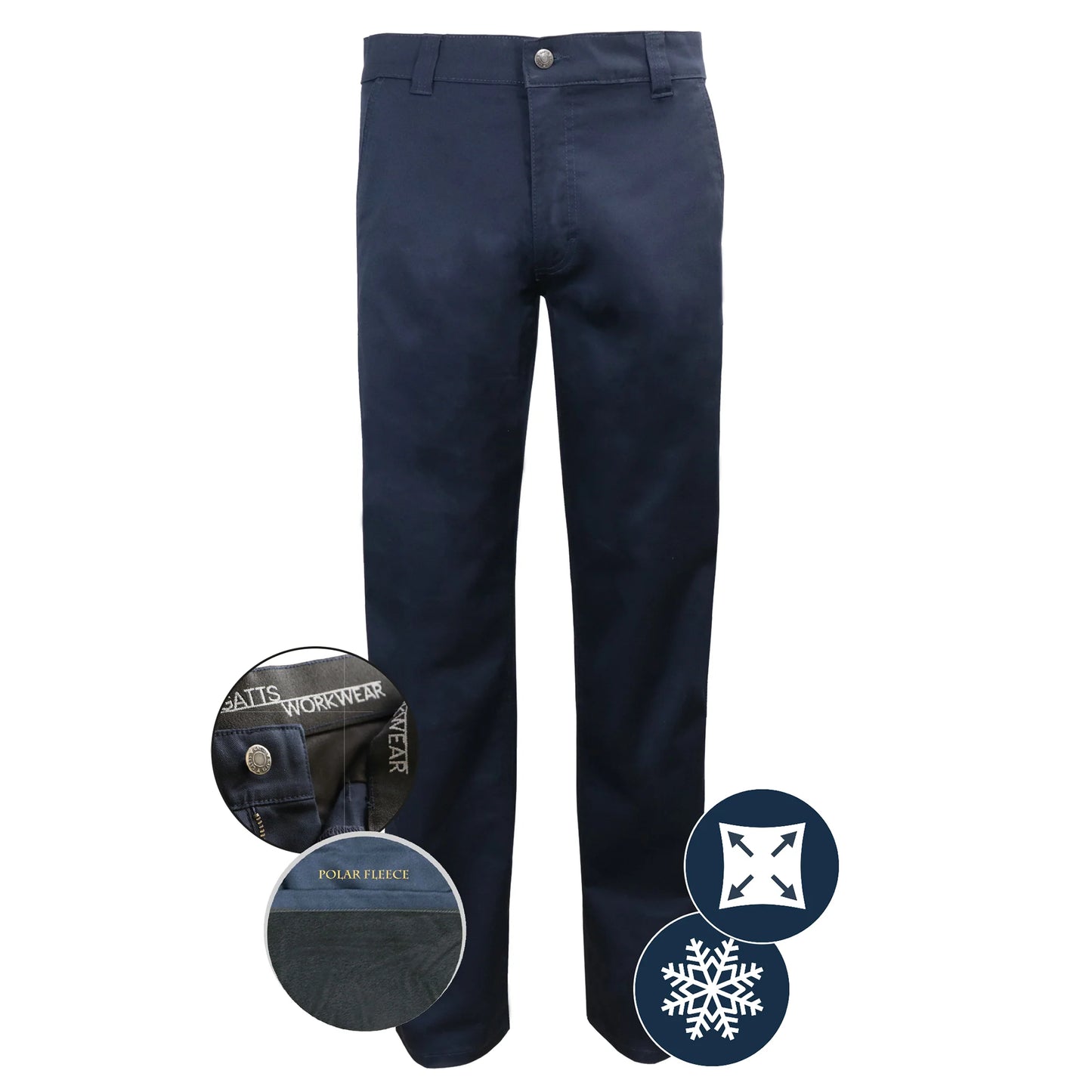 Pantalon de travail extensible doublé     777EXD