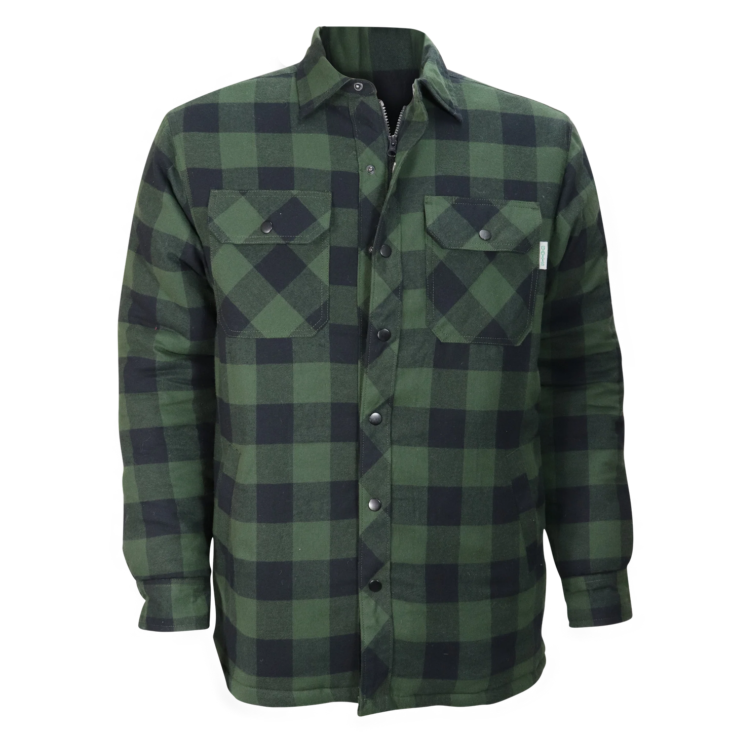 CHEMISE FLANELLE DOUBLÉE SANS CAPUCHON VERT FOREST   626D-VF