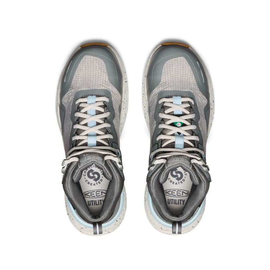 KEEN CSA Synchro Mid femme Gris acier/Gomme 1030862 — paire en angle 2