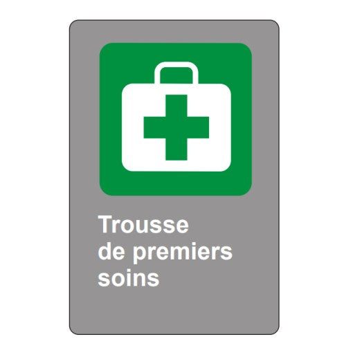 PANNEAU TROUSSE DE PREMIER SOIN PVC 6X9  LF0672-32-PVC-6X9