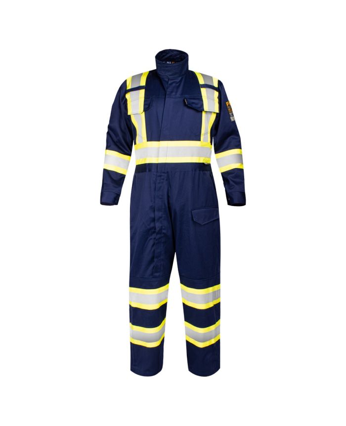 HIGH VISIBILITY FLAME RETARDANT COVERALL FOR WELDER 116608MH