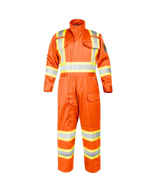 HIGH VISIBILITY FLAME RETARDANT COVERALL FOR WELDER 116608MH