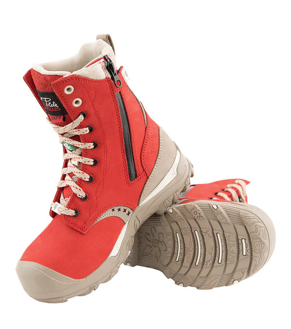 Botte de travail femme Pilotée et Filles PF648 8 po — Imperméable | Fermeture latérale | Embout composite CSA