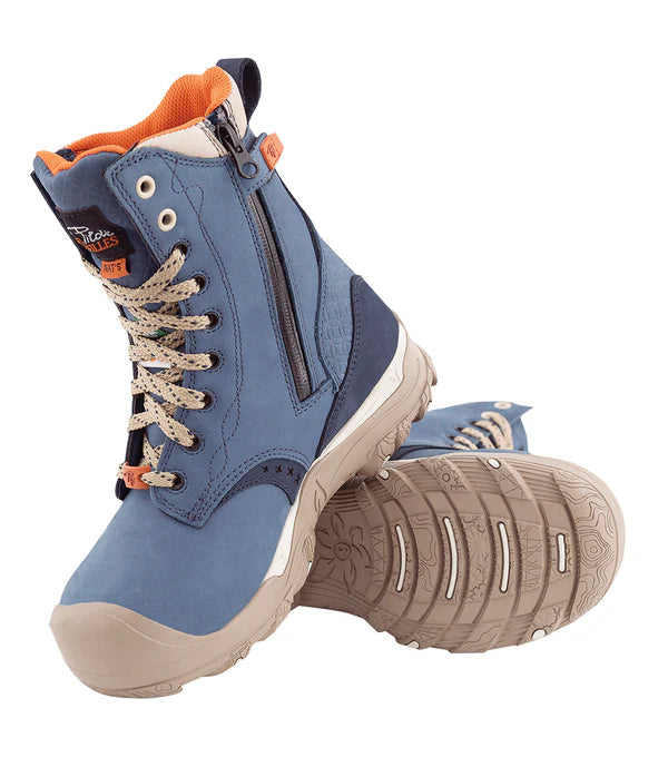 Botte de travail femme Pilotée et Filles PF648 8 po — Imperméable | Fermeture latérale | Embout composite CSA