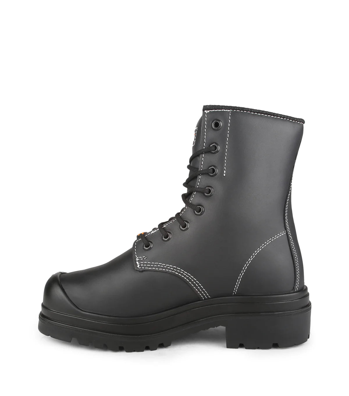 Botte de travail STC MetPro 8 po. en cuir noir | Protection MetGuard #S22002