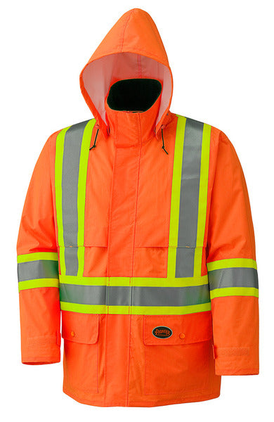 Pioneer Hi-Viz 150D Lightweight Safety Jacket with Removable Hood V1090150