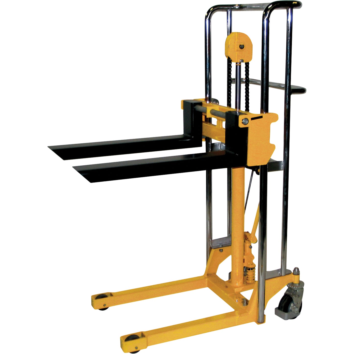 Hydraulic stacker for forklift - VL59, Foot pump operation, Capacity 880 lb, Max lift 59" LU511 