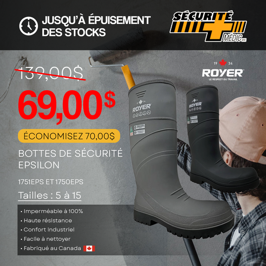 BOTTE ROYER THERMOPLASTIQUE CSA NOIR    1750EPS-NOIR, 1751EPS-GRIS
