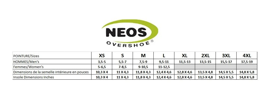 Oofos size online chart