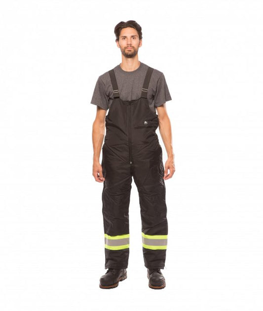 SALOPETTE POLAIRE PLUS POLYESTER NOIR  B/RFL   P304JG-NOIR