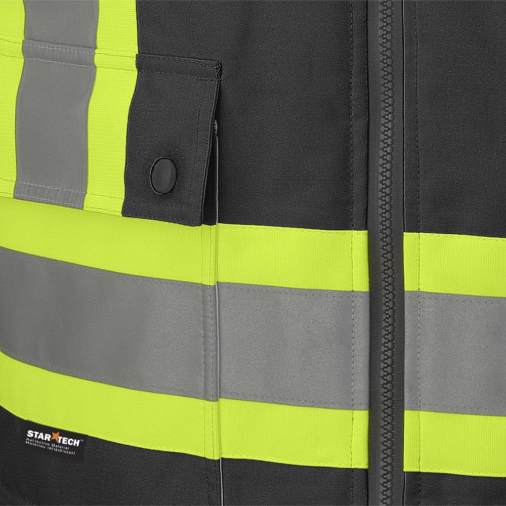 HI-VIZ 7 IN 1 PIONEER BLACK WATERPROOF 300D COAT - V1120470