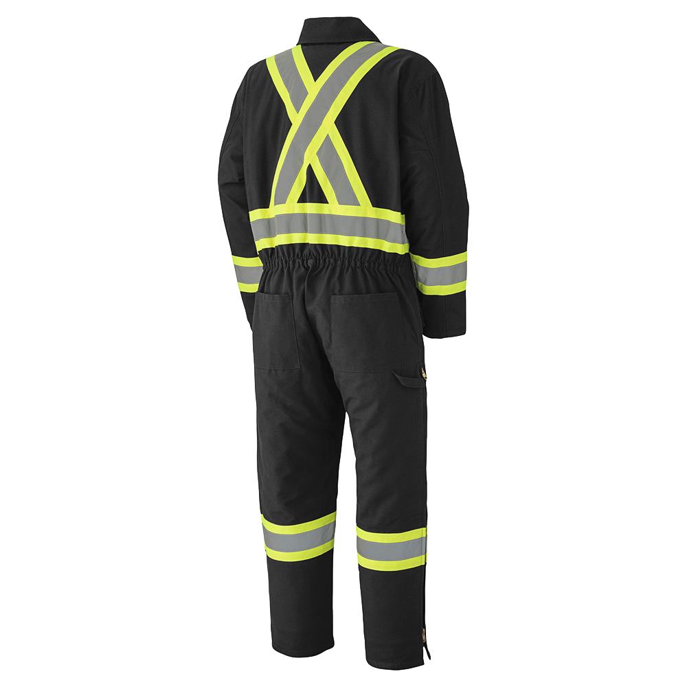 COVERALL PIONEER BLACK HI-VIZ IN QUILTED COTTON - V206097A