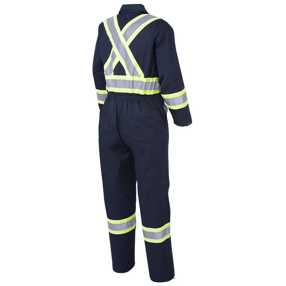 COVERALL PIONEER HI-VIZ BLUE POLY/COTTON WITH ZIP BOOT - V2020680 