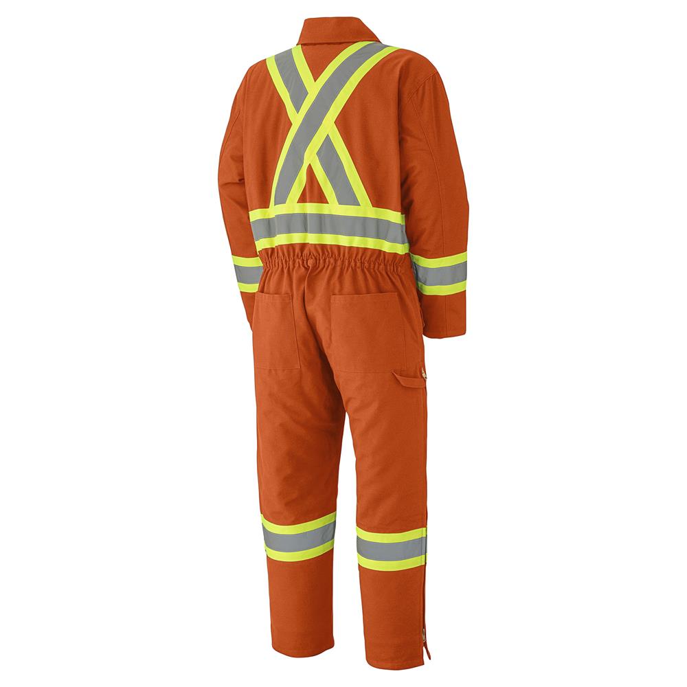 COVERALL PIONEER ORANGE HI-VIZ IN QUILTED COTTON - V206095A 