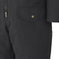 BLACK PIONEER COVERALL IN QUILTED COTTON CANVAS - V206017A