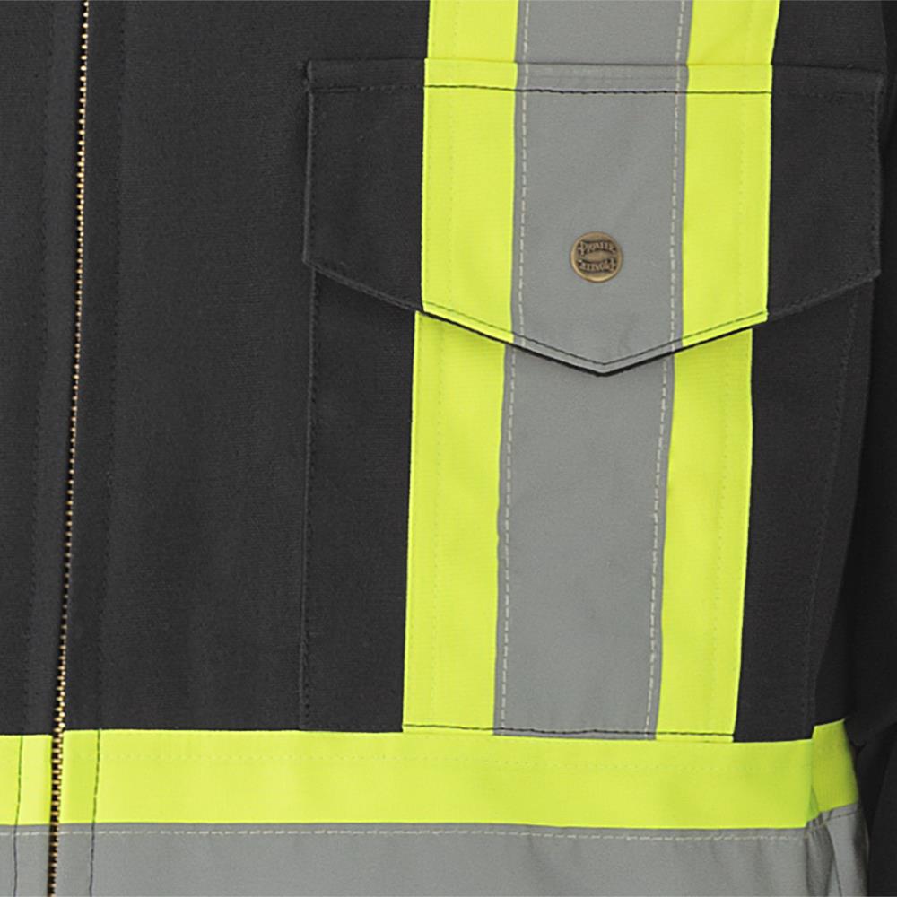 COVERALL PIONEER BLACK HI-VIZ IN QUILTED COTTON - V206097A
