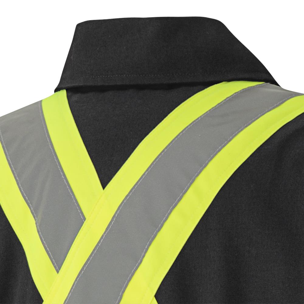 COVERALL PIONEER BLACK HI-VIZ IN QUILTED COTTON - V206097A