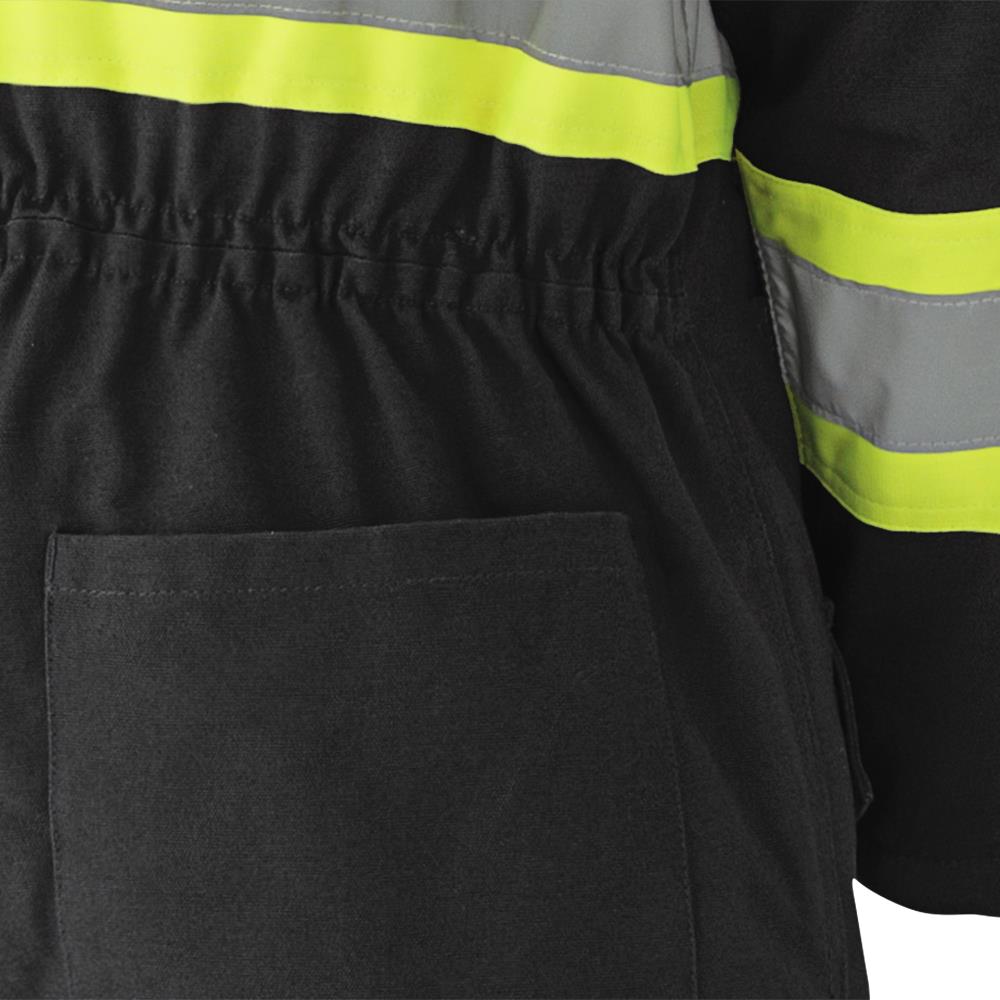 COVERALL PIONEER BLACK HI-VIZ IN QUILTED COTTON - V206097A