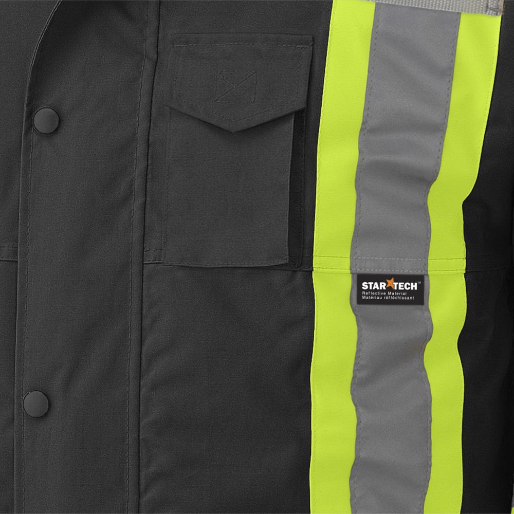 HI-VIZ 7 IN 1 PIONEER BLACK WATERPROOF 300D COAT - V1120470