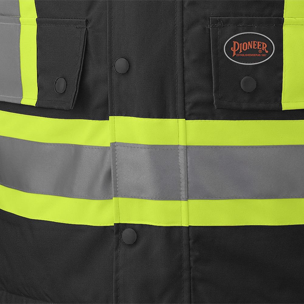 HI-VIZ 7 IN 1 PIONEER BLACK WATERPROOF 300D COAT - V1120470