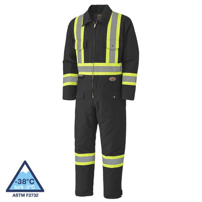 COVERALL PIONEER BLACK HI-VIZ IN QUILTED COTTON - V206097A