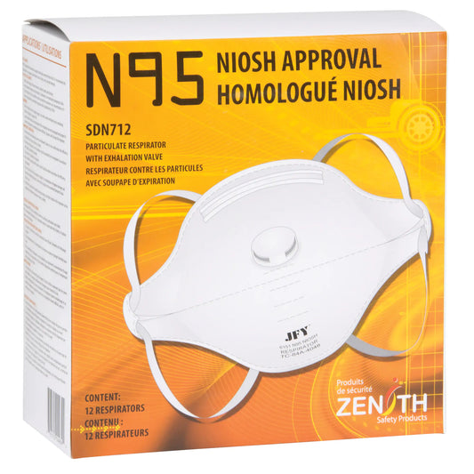 Respirateur contre les particules, N95, Certifié NIOSH, Moyen/grand SDN712