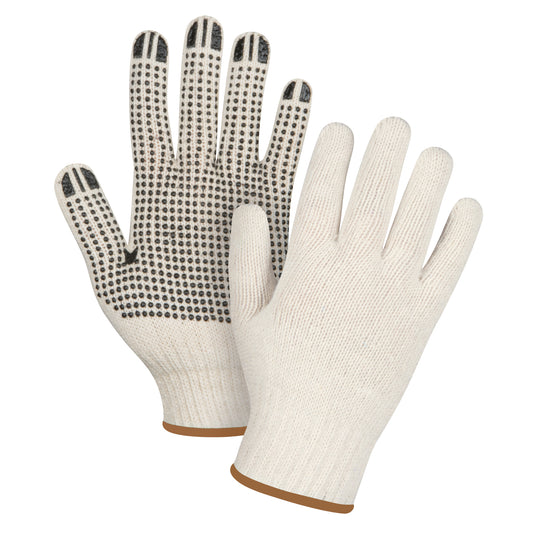 GANTS À POIS POLY/COTON CALIBRE 7 (PQT/12)