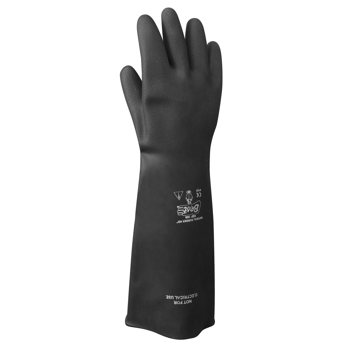 HD SHOWA 558 18" Latex Rubber Gloves, 40-mil SFU998 