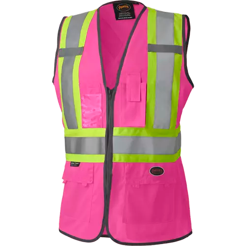 DOSSARD FEMME PIONEER ROSE, B/RFL. À FERMETURE GR. S   V1021840-S