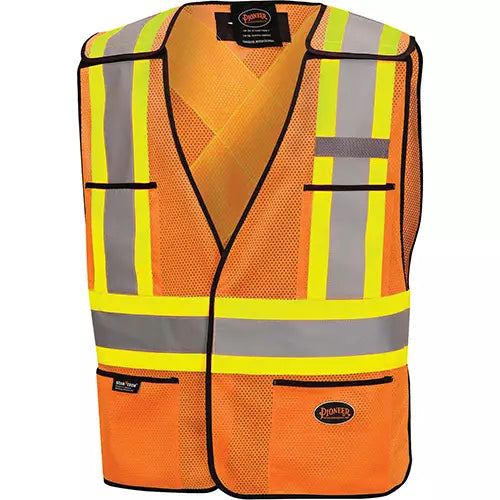 DOSSARD 5 POINTS DÉTACHABLE, FILET HI-VIZ ORANGE O/S   V1020750-OS