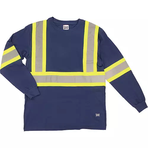 GILET A MANCHE LONGUE AVEC BANDE REFL/ MEDIUM COULEUR MARINE ST21-NAVY-M