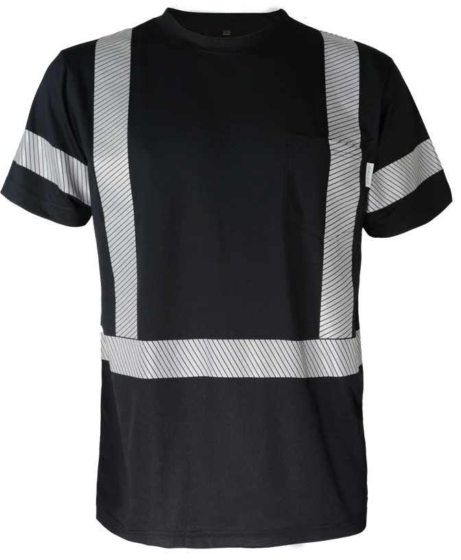 T-SHIRT M/C NOIR B/REFL.   STX2SS-BLK