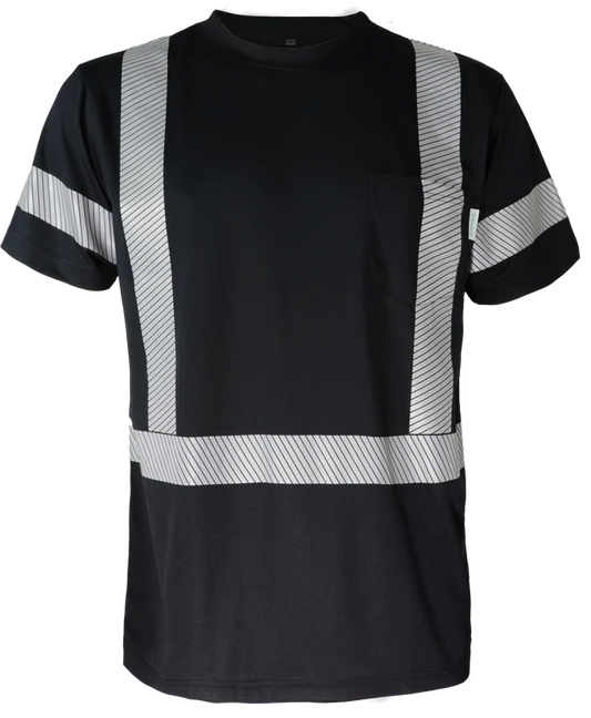 T-SHIRT M/C NOIR B/REFL.   STX2SS-BLK