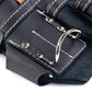 Sac à outils et à clous en cuir noir, 4 poches avec accessoires complets - DM-354-CN