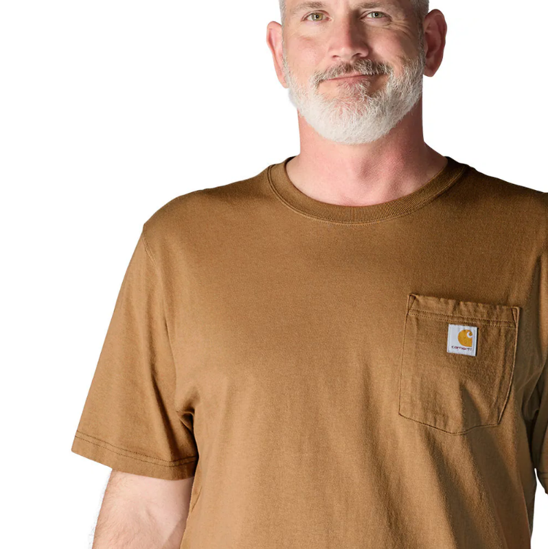 T-SHIRT CARHARTT AVEC POCHE ET LOGO 100 % COTON   K87