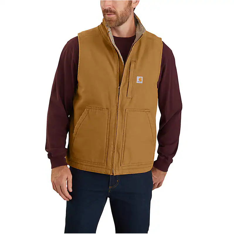 VESTE SANS MANCHE CARHARTT DOUBLÉ BRUNE    104277-BRN