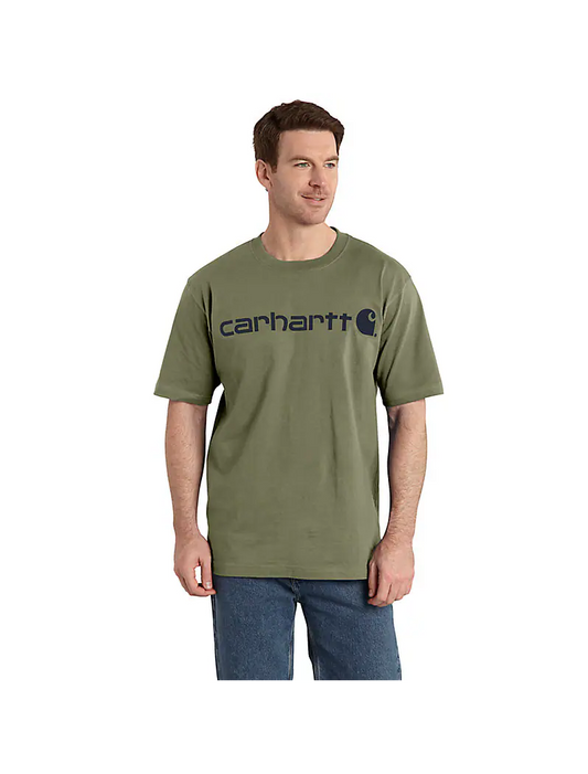 T-SHIRT CARHARTT AVEC LOGO DUSTY OLIVE    K195-DOV