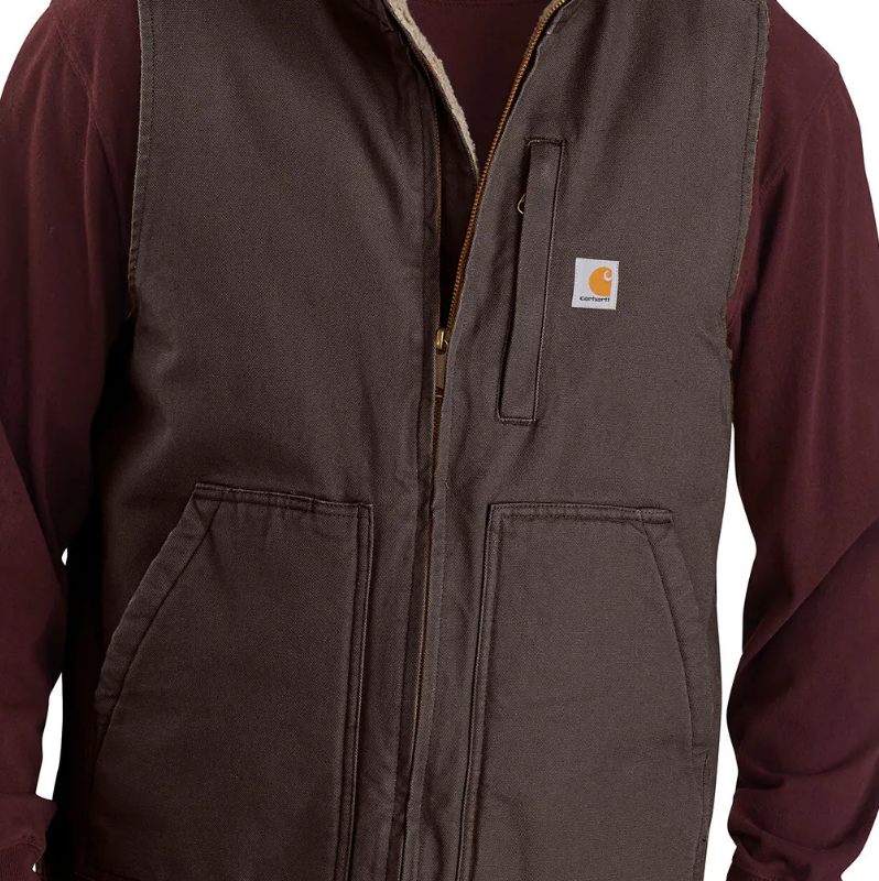 VESTE SANS MANCHE CARHARTT DOUBLÉ DARK BROWN GR:M     104277-DKB-M