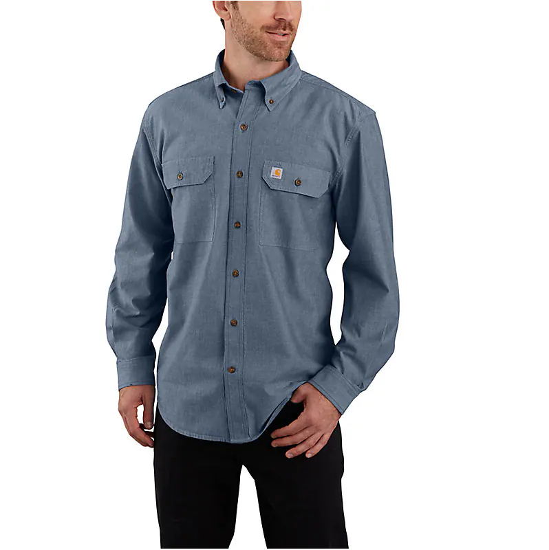 CHEMISE CARHARTT M/L LOOSE FIT BLUE CHAMBRAY  104368-CBL