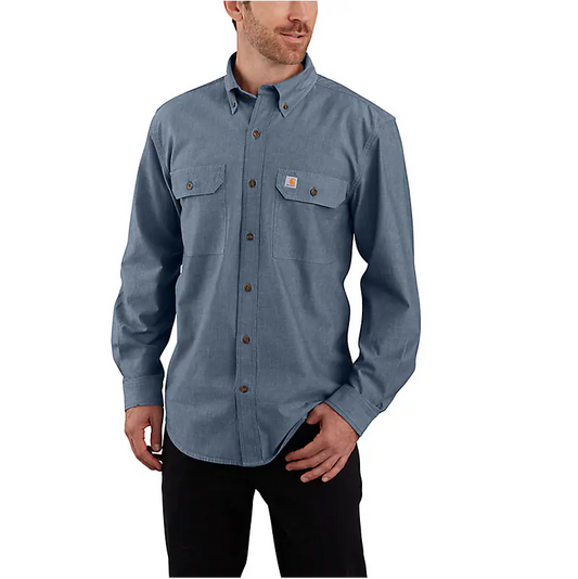 CHEMISE CARHARTT M/L LOOSE FIT BLUE CHAMBRAY  104368-CBL
