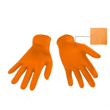 GANT NITRILE TEXTURÉ ORANGE WORK-EZE 8MIL N/P 50/ BTE      DNTOR850