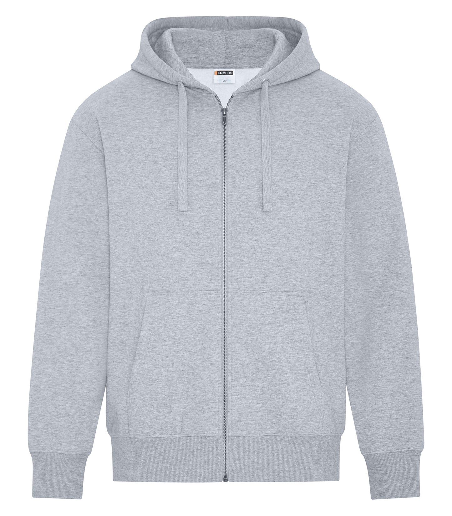 VESTE A CAPUCHON ZIPPER GRIS ATHLÉTIQUE      WERK422-5C