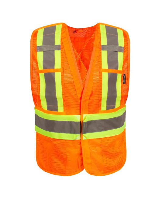 HIGH VISIBILITY 5-POINT DETACHABLE OPEN MESH BIB 116526