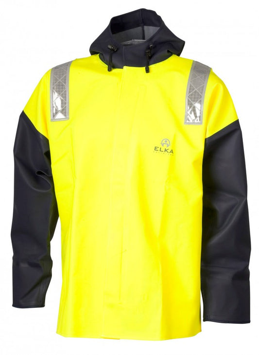 ELKA UNLIMITED RAIN COAT PVC/POLY YELLOW/BLUE 179804