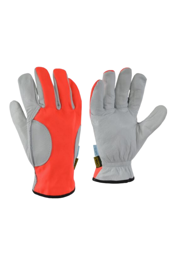 Glove-Leather refract.water-Nylon bal.-Anti-chip-Double Palm 18-N8470-DP