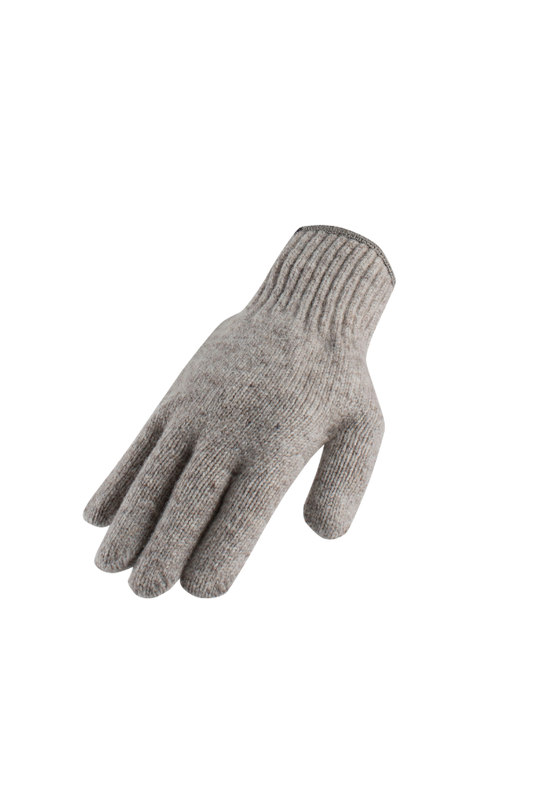 GRAY WOOL GLOVE 5 FINGER