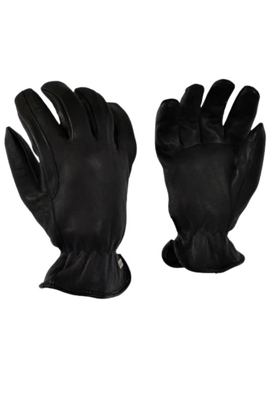 BLACK POLAR LINED DEER LEATHER GLOVE 67-1003-NB 