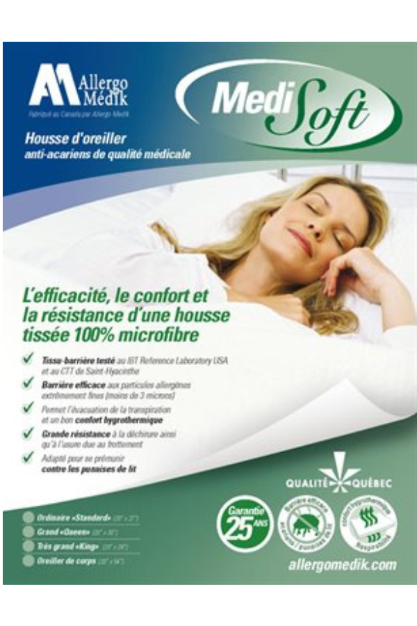 MÉDI-SOFT anti-mite pillow cover