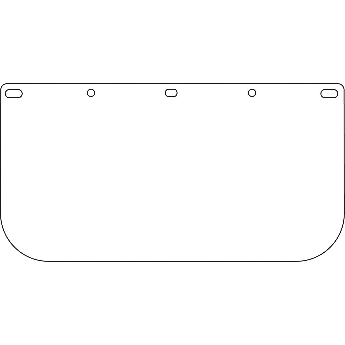 FLAT VISOR 8"X15.5" CLEAR EP815-40 