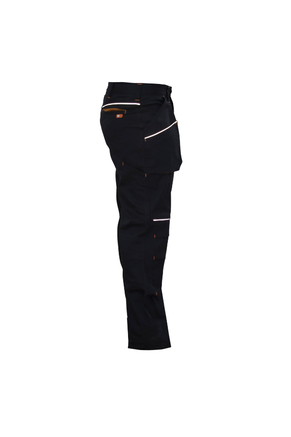 Pantalon de travail multi-poches avec ouverture genouillère, Style : HOUSTON